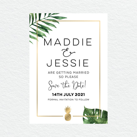 In Bloom (Navy) Engagement Invitation