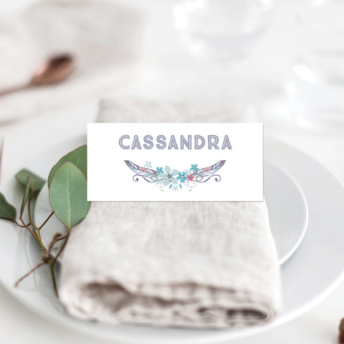 Boho Flourish Placecard