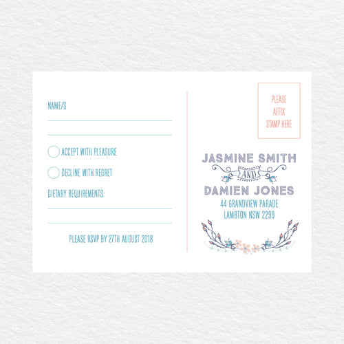 Boho Flourish RSVP Card