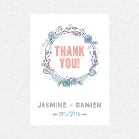 Boho Flourish Rectangle Invitation