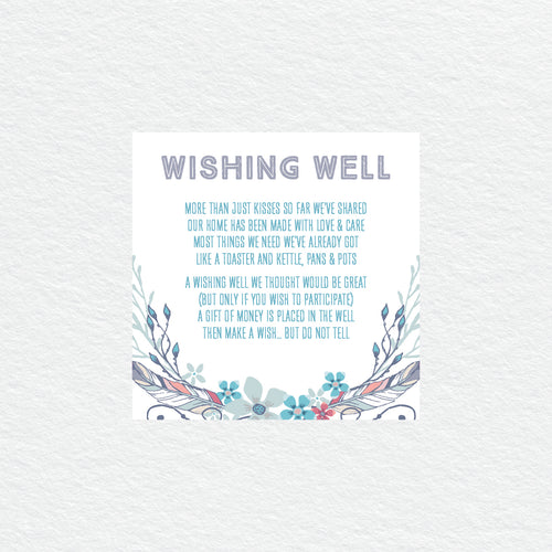 Boho Flourish Wishing Well Card