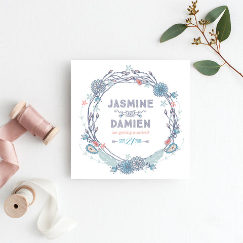 Modern Tilt Engagement Invitation