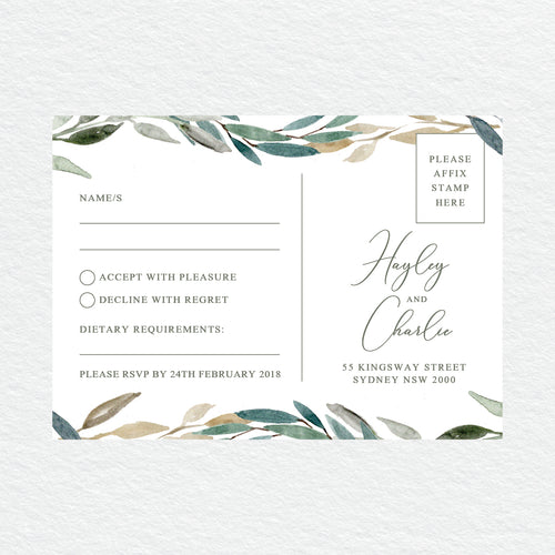 Botanical Bliss RSVP Card