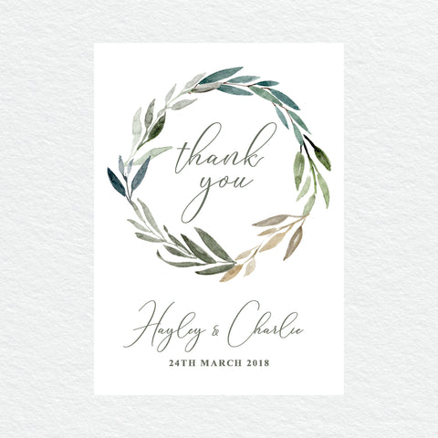 Modern Monogram Thankyou Cards