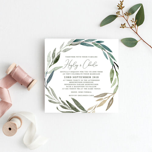 Botanical Bliss Square Invitation