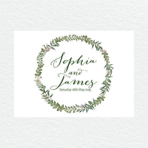 Botanical Wreath RSVP Card