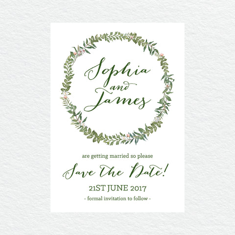 Modern Monogram Save the Date Card