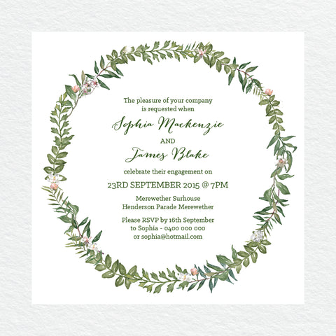 Rustic Laurels Placecard