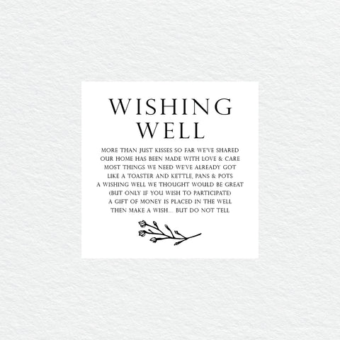 Rustic Laurels Wishing Well Card