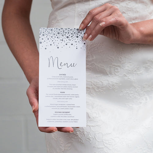 Confetti Party Menu