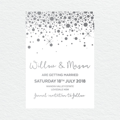 Confetti Party Save the Date Card