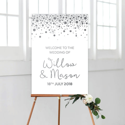 In Bloom (White) Welcome Sign