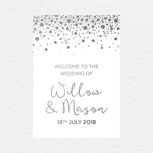 Confetti Party Welcome Sign