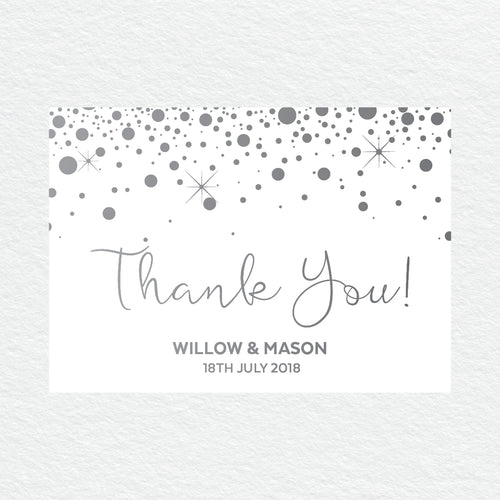 Confetti Party Thankyou Cards