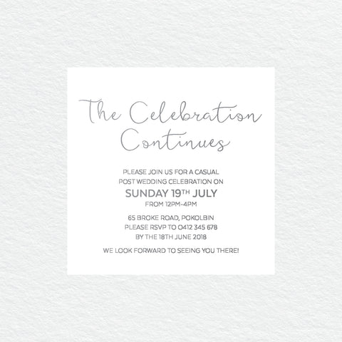 Rustic Laurels Square Invitation