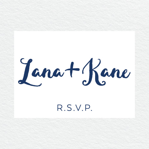 Deep Blue RSVP Card