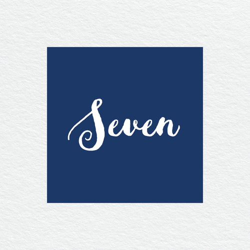 Deep Blue Table Numbers