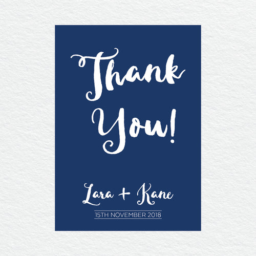 Deep Blue Thankyou Cards