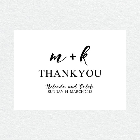 Ebony Script RSVP Card
