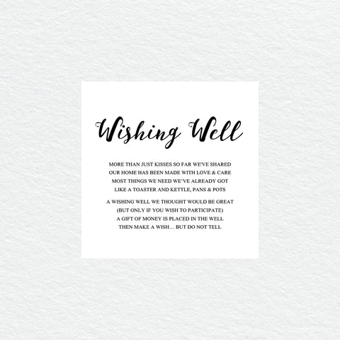 Rustic Laurels Wishing Well Card