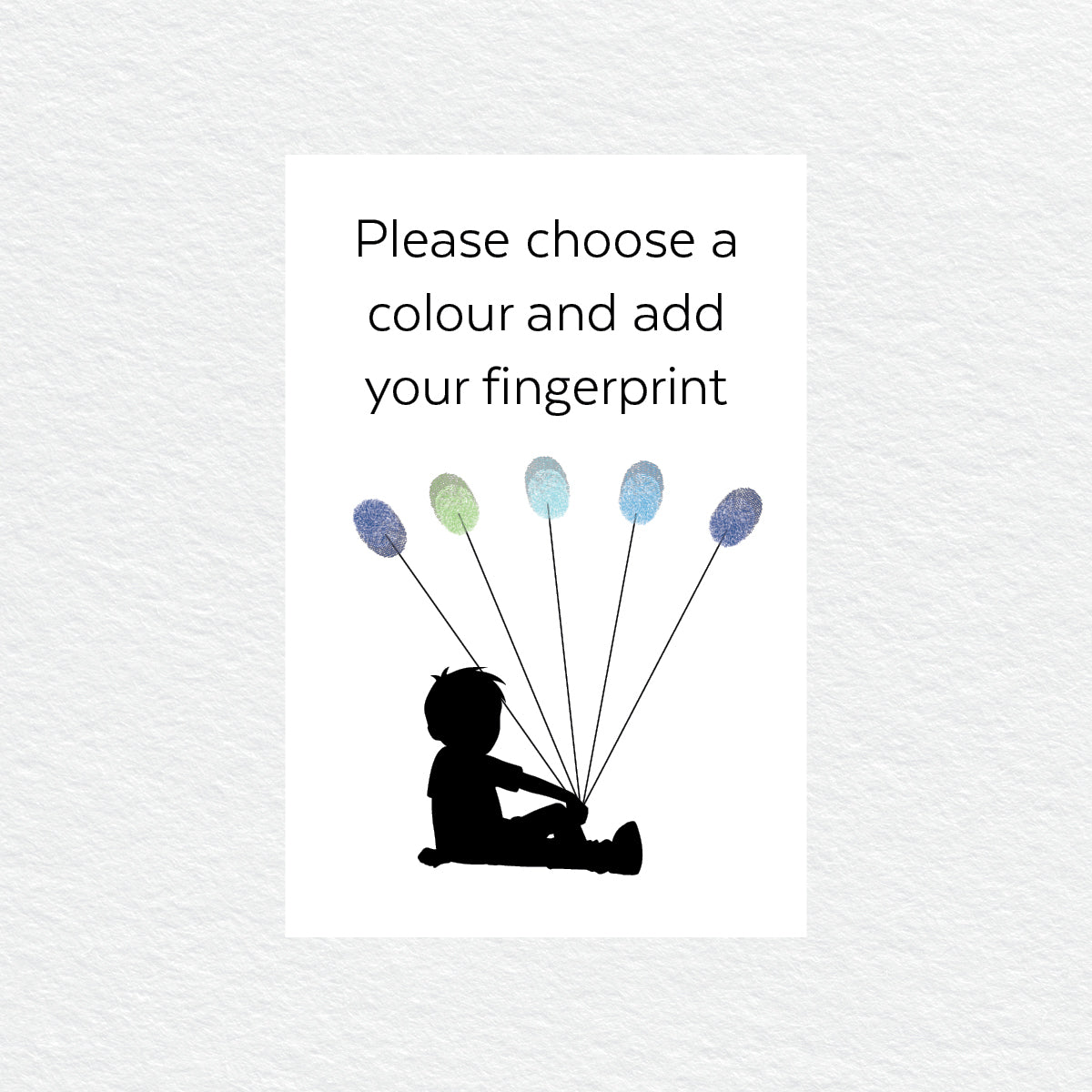 Sitting Boy Balloon Fingerprint Kit