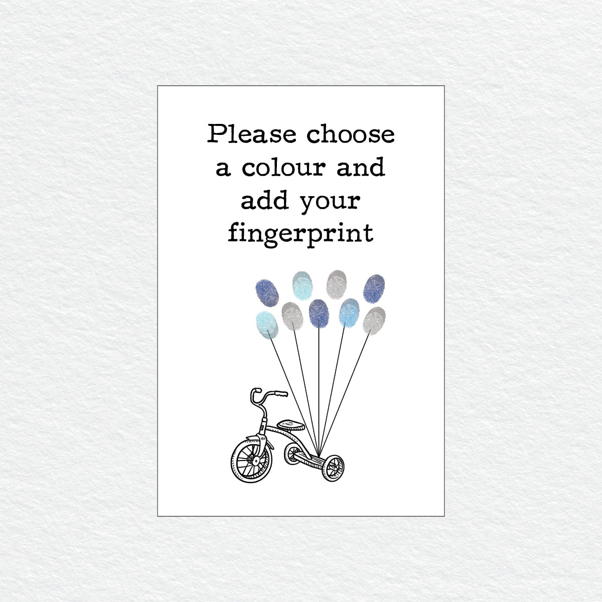Vintage Tricycle Balloon Fingerprint Kit