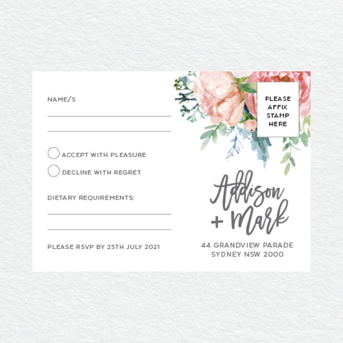 Floral Sweetness RSVP Card