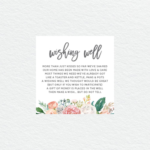 Floral Sweetness Wishing Well Card