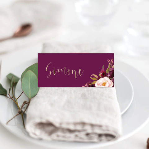 Floral Marsala Service Covers