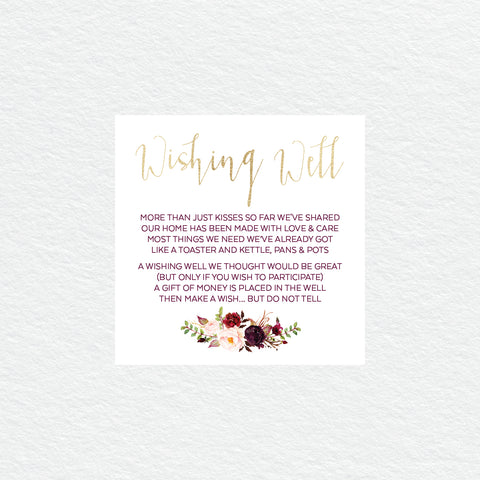 Floral Sweetness Wishing Well Card