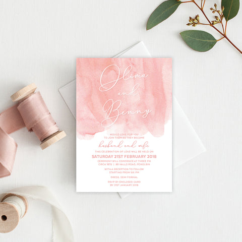 In Bloom (White) Rectangle Invitation