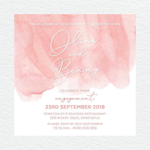 Modern Marble Engagement Invitation