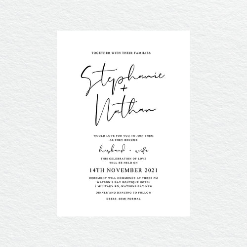 Forever in Love Rectangle Invitation