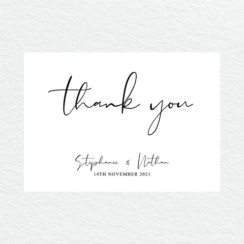 Modern Monogram Thankyou Cards