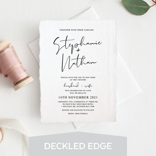 Forever in Love Deckled Edge Invitation