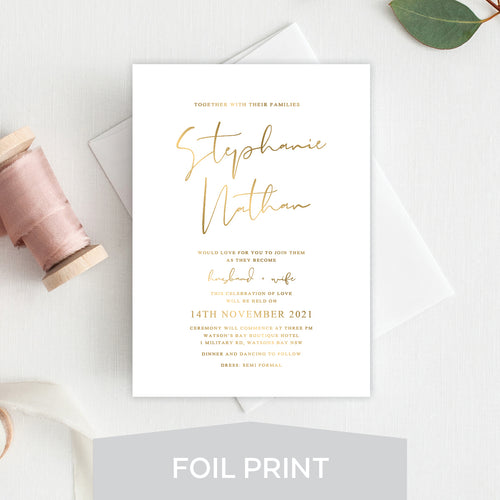 Forever in Love Foil Invitation