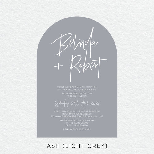 Fresh Type Arch Invitation