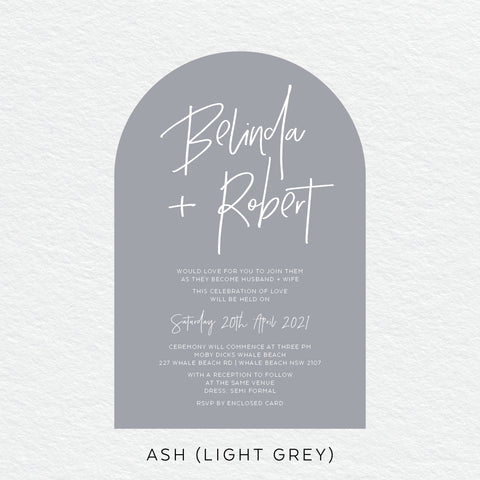 Sweet Type White Ink Invitation