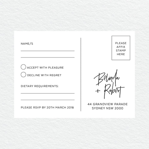 Fresh Type RSVP Card