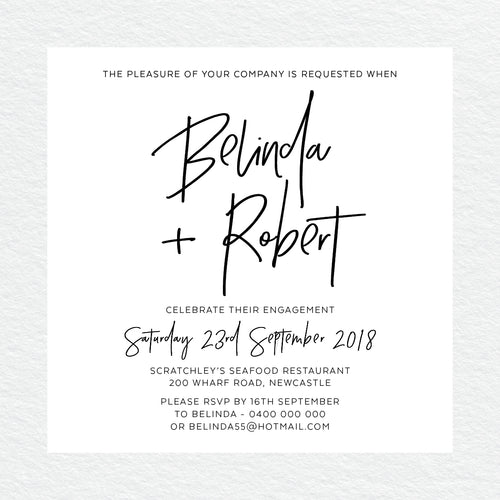 Fresh Type Engagement Invitation