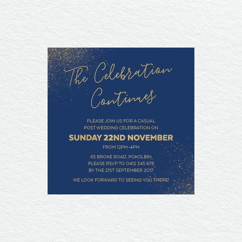 Glitter Bomb Foil Invitation