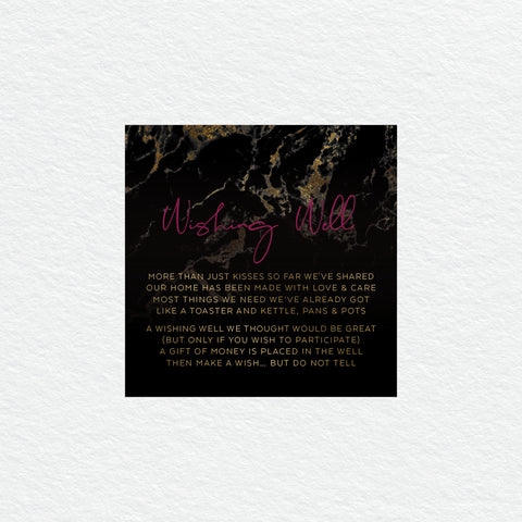 Ebony Script Rectangle Invitation