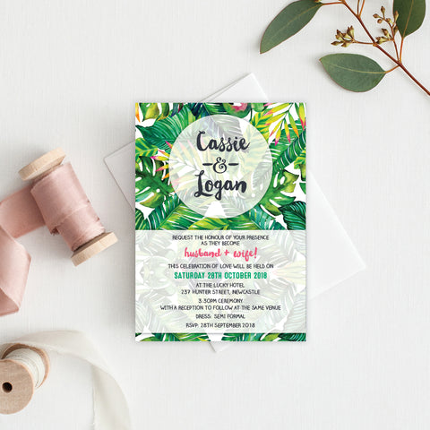 Marble Mandala Rectangle Invitation