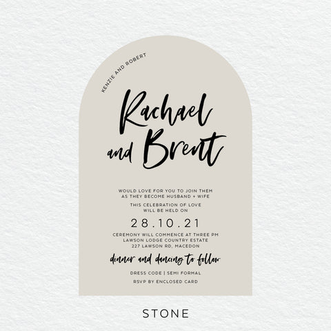 You and Me Arch Invitation