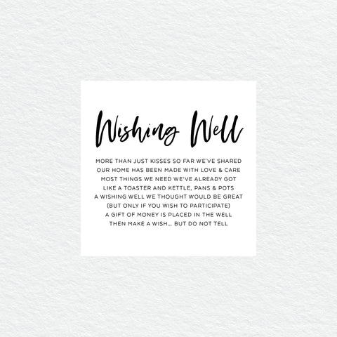 Rustic Laurels Wishing Well Card