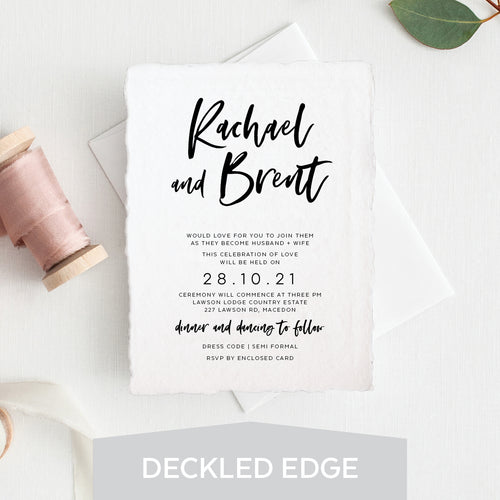 I Do Deckled Edge Invitation