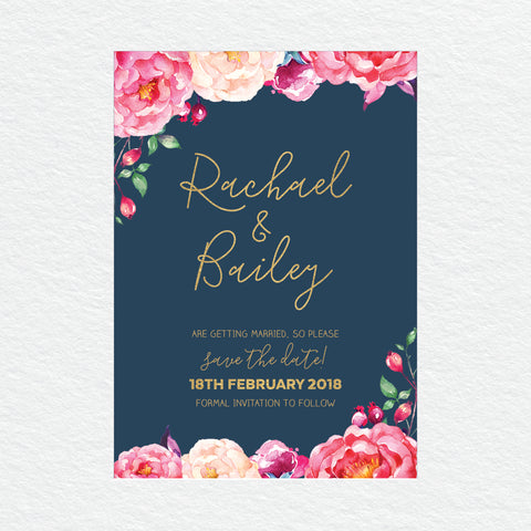 Botanical Bliss Save the Date Card