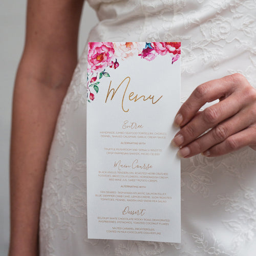 In Bloom (White) Menu