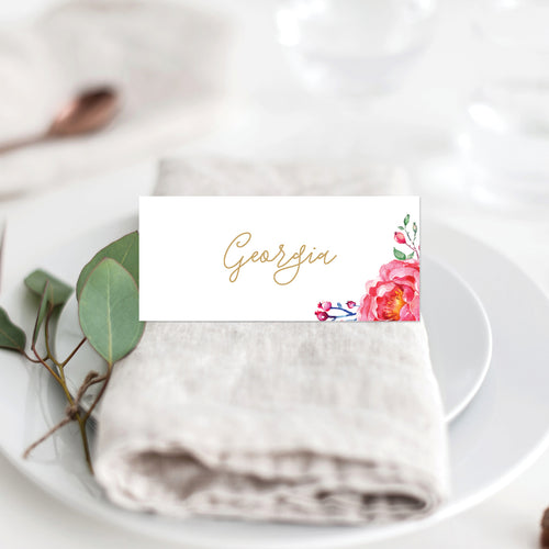 In Bloom (White) Placecard