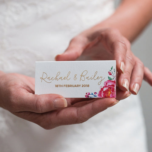 In Bloom (White) Placecard